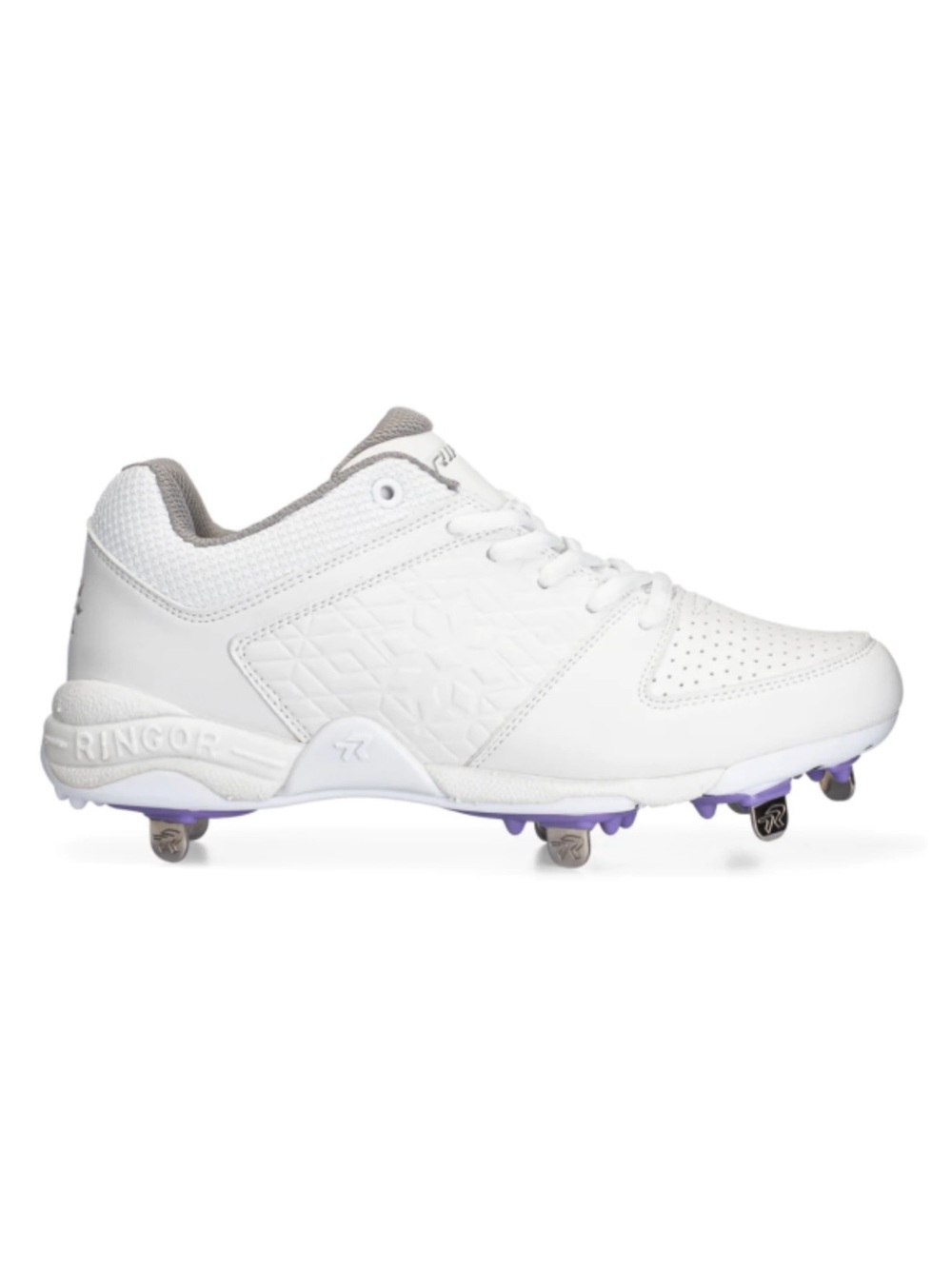 Ringor Rip-It Diamond Softball Spike Cleats Bright White Women’s 6.5